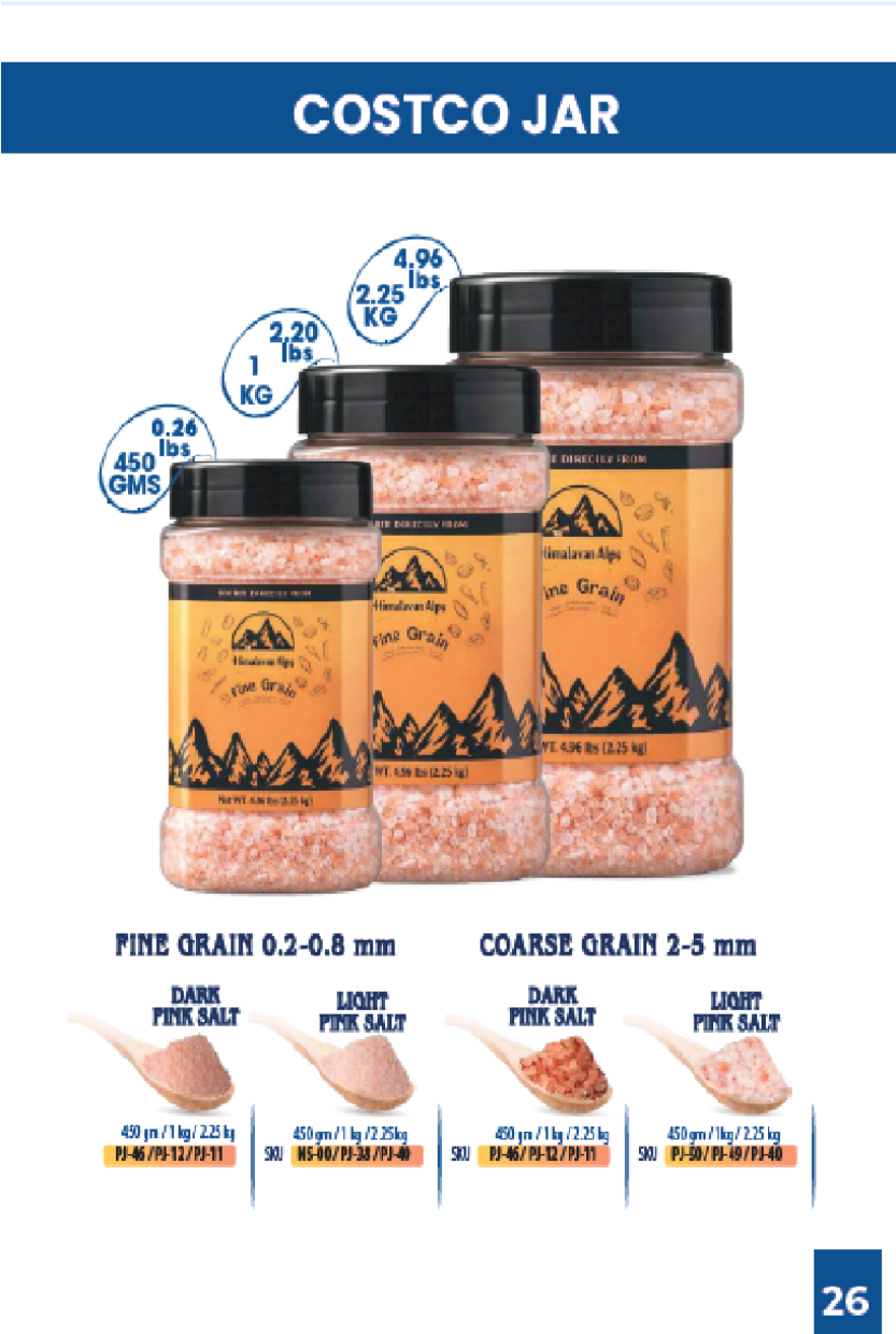 Himalayan Dark Pink Salt Coarse Grain 2-5Mm In Costco Jar 2.38Kg