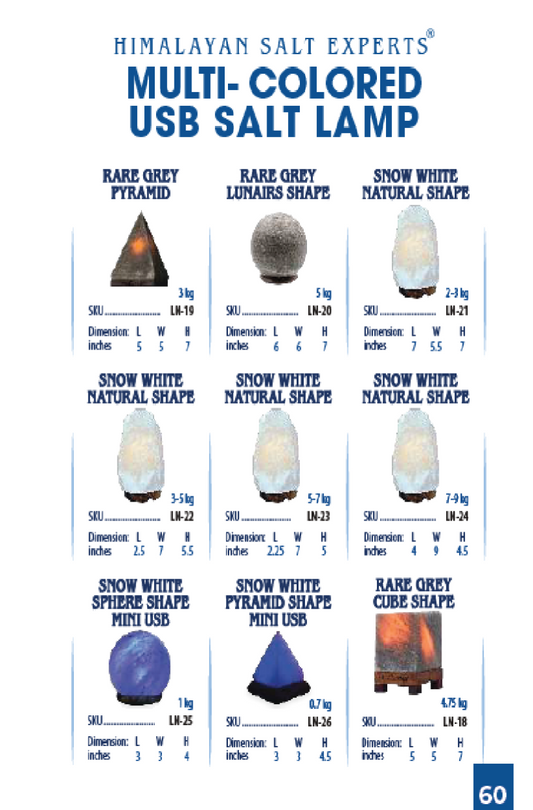 Himalayan Snow White Lamp Natural Shape 2 To 3 Kg