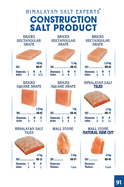 Himalayan Salt Bricks Rectangular Shape 2.25 KG