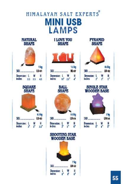 Mini USB Himalayan Pink Salt Lamp - Handcrafted Natural Crystal Night Light