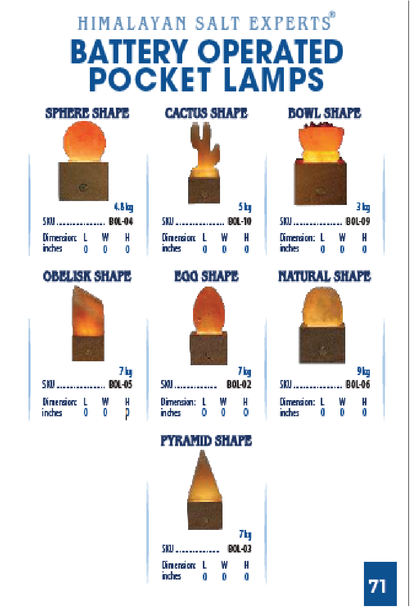 Himalayan Salt Experts – Battery Operated Pocket Lamps