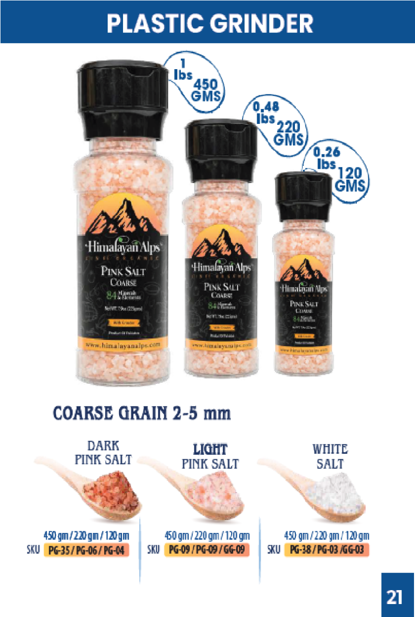 Himalayan Dark Pink Salt 2-5Mm Coarse Salt Straight Plastic Grinder 225Grm