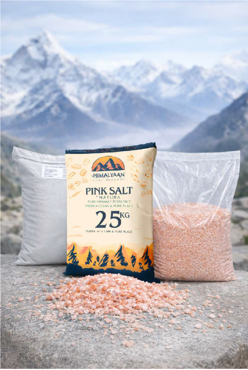 Premium Himalayan Pink Salt Fine & Coarse Grain – 25kg Bag