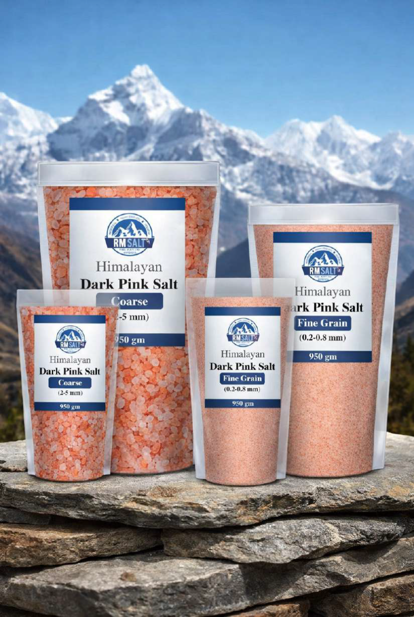 Himalayan Light Pink Salt 2-5Mm Coarse Bpa Free Sticker Standy Pouch 950 Grm