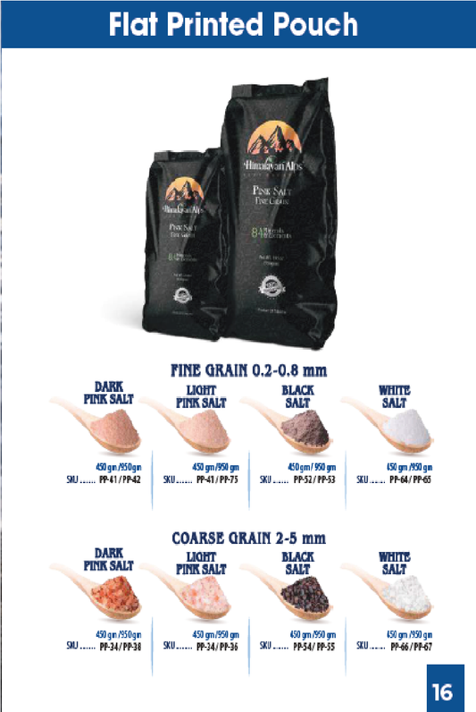 Himalayan Light Pink Salt 2-5Mm Coarse Bpa Free Sticker Standy Pouch 950 Grm
